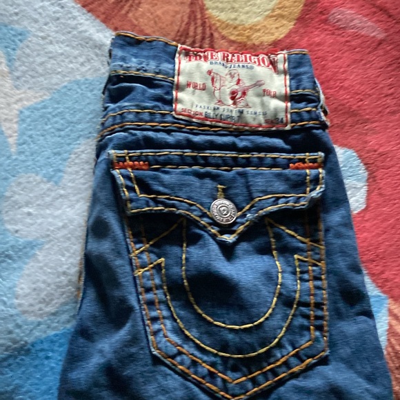 Size 34 Blue True Religon Jeans - Picture 5 of 5